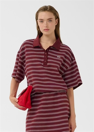 Pilova polo tee Cabernet Striped Gestuz 